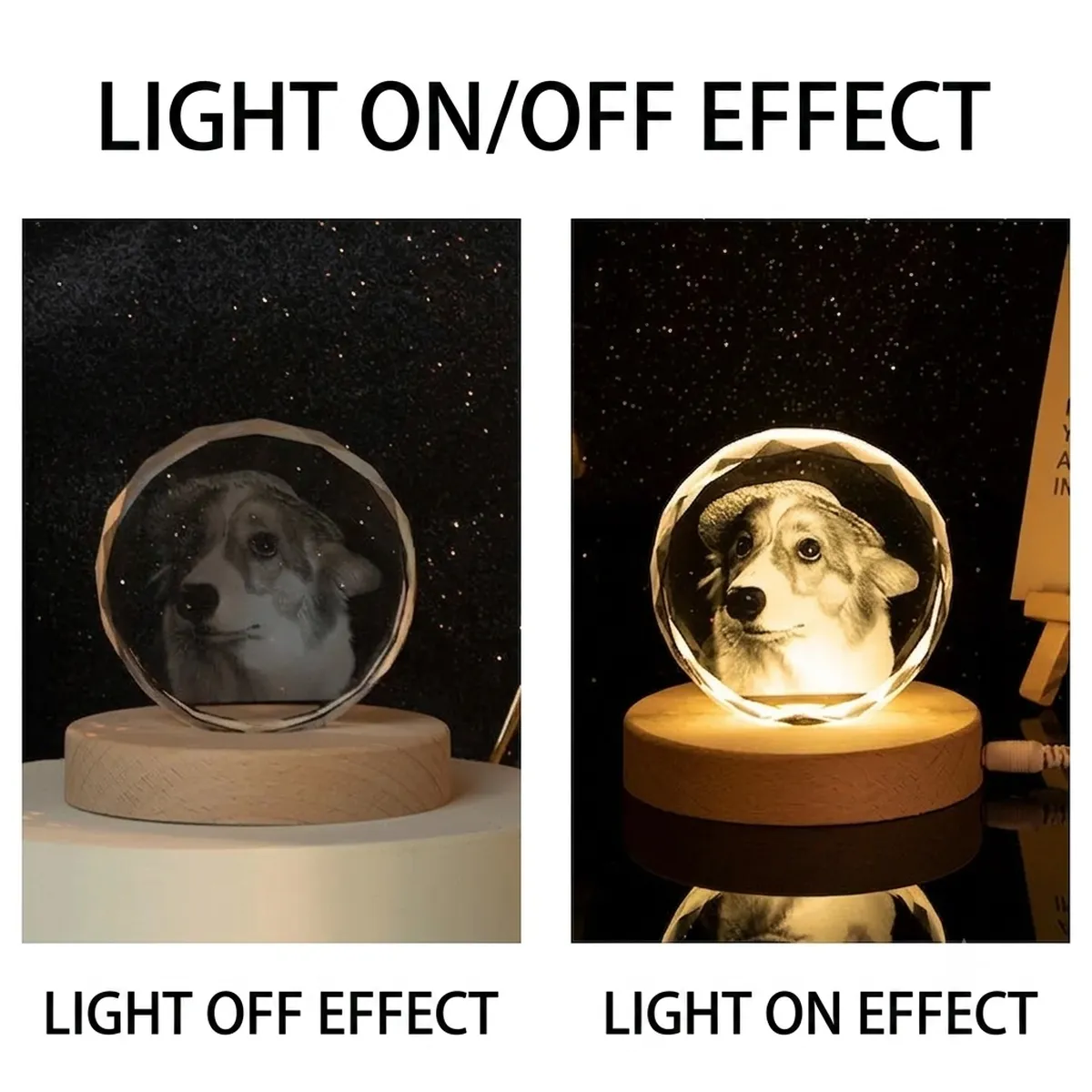 Custom Photo Crystal LED Lamp
