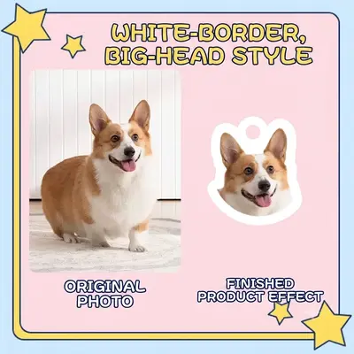 White Border Big Head